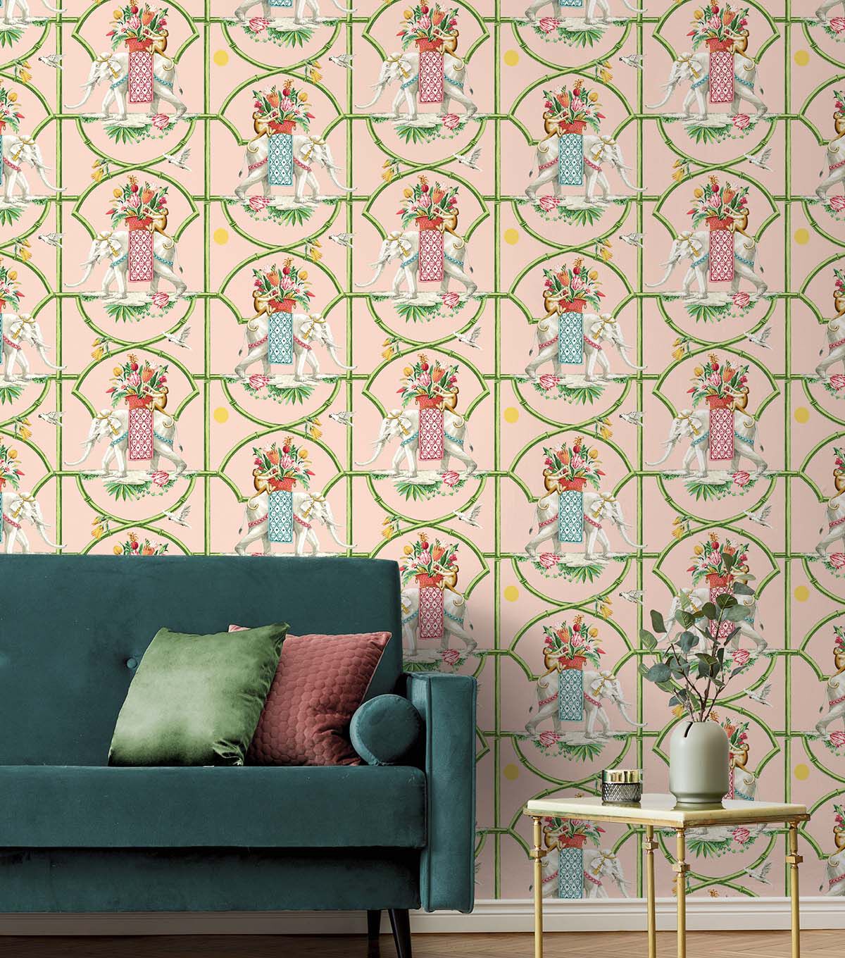 Harrison Howard 20.5' x 18' Petal Chinoiserie Peel & Stick Wallpaper