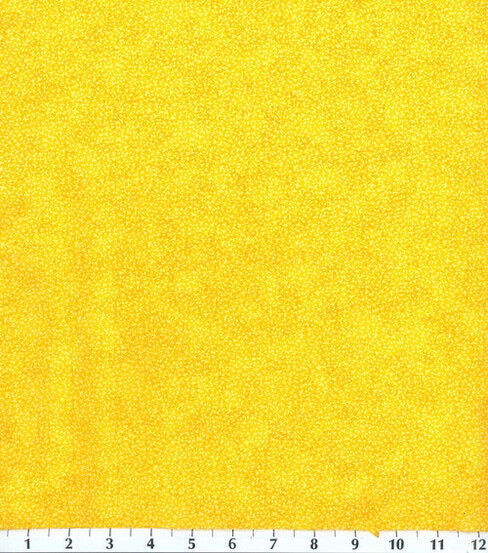 Fabric Traditions Yellow Textured Vines Cotton Fabric by Keepsake Calico