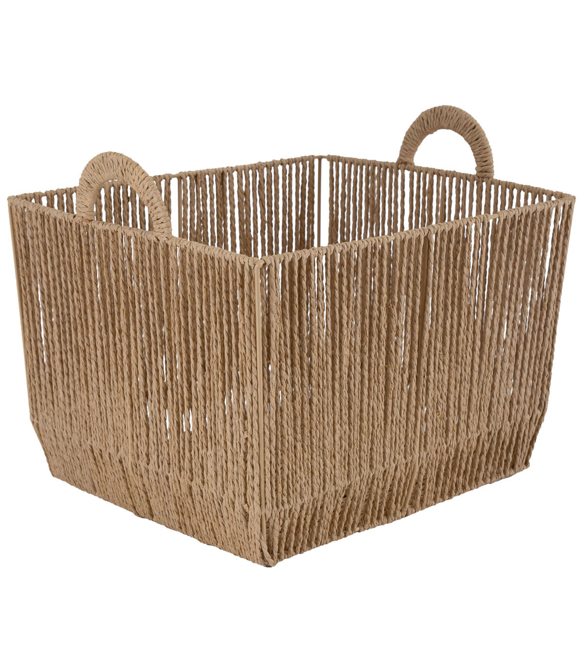 Simplify 12 x 10 Dutch Weave Storage Basket With Round Handles