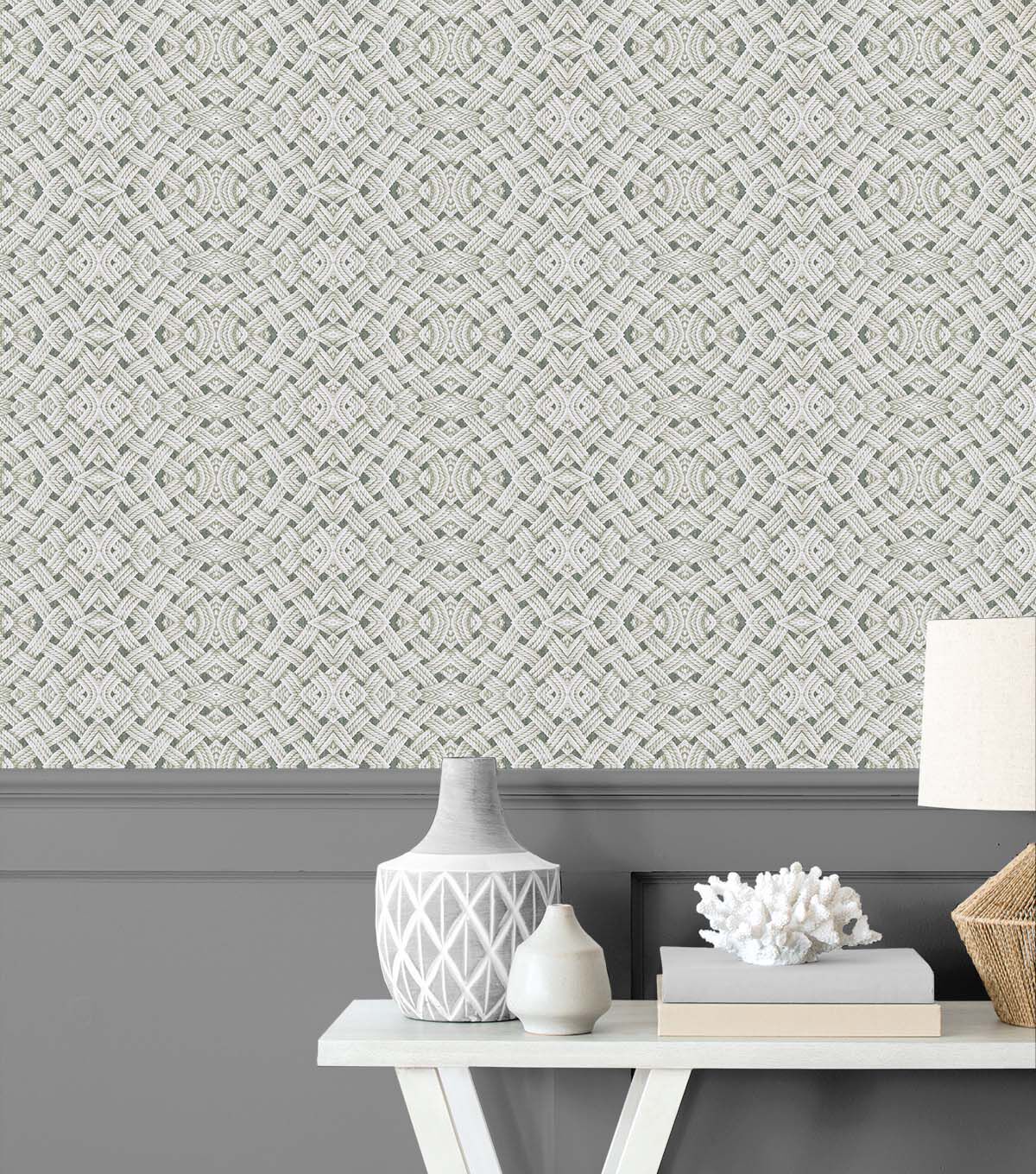 Tommy Bahama 20.5' x 18' Silver Offshore Sailor Peel & Stick Wallpaper