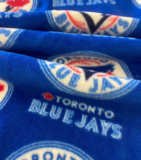 Fabric Traditions Toronto Blue Jays Fleece Fabric Logo