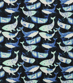 Whimsical Whales Super Snuggle Flannel Fabric