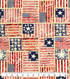 Americana Flags Super Snuggle Flannel Fabric