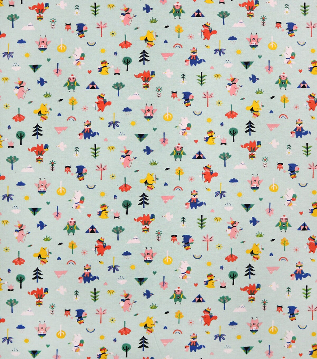Camping Animals Super Snuggle Flannel Fabric