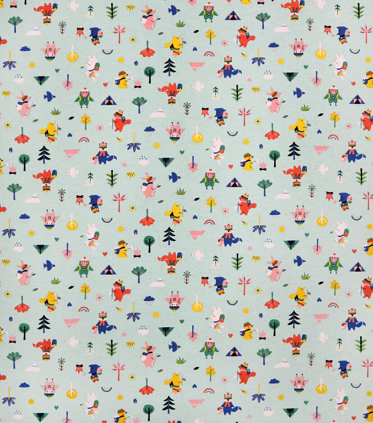 Camping Animals Super Snuggle Flannel Fabric