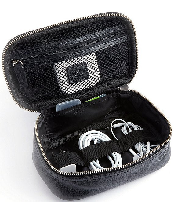 Leather Tech Accessory Travel Storage Case