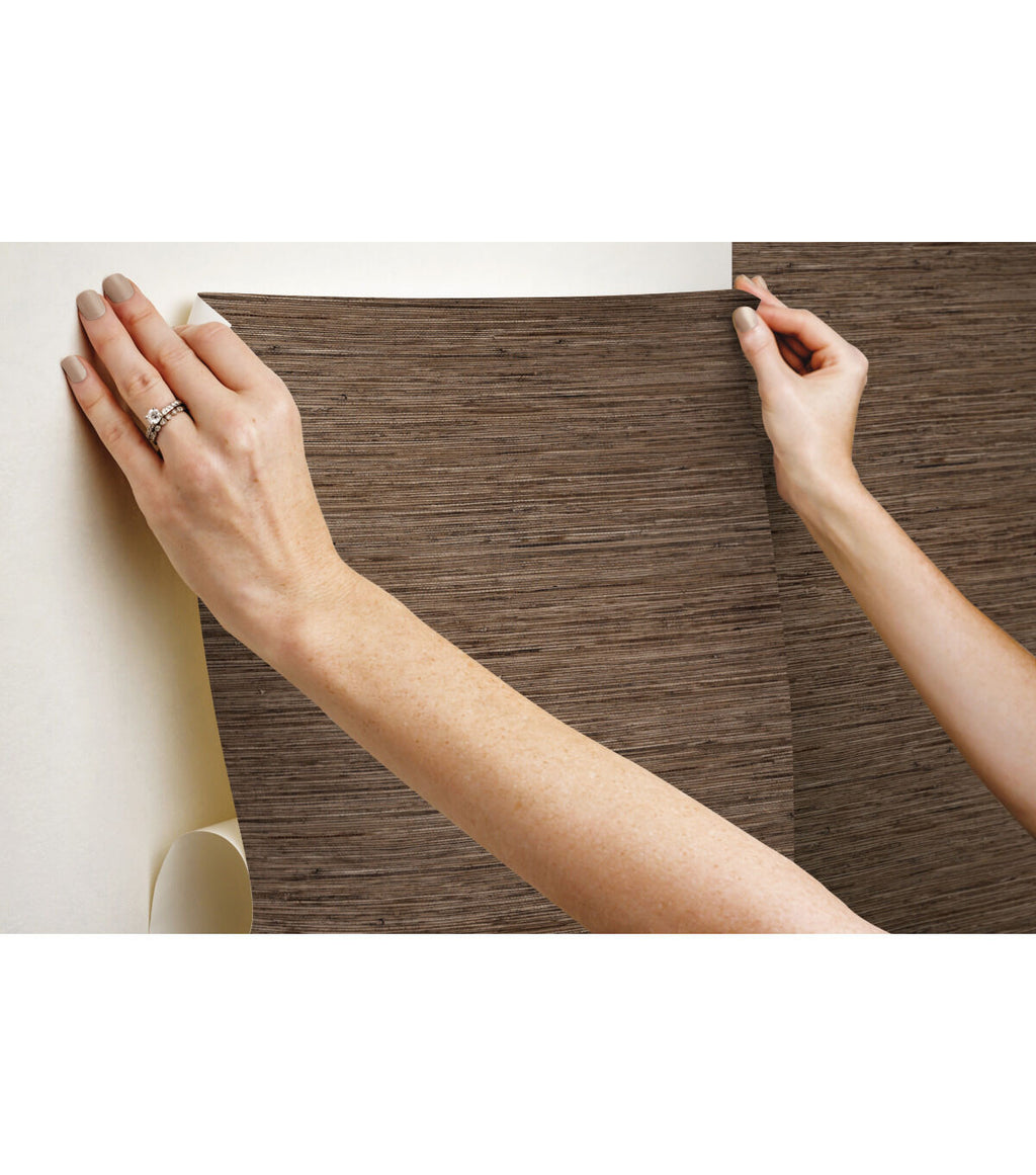 RoomMates Wallpaper Brown Grasscloth