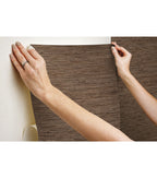 RoomMates Wallpaper Brown Grasscloth