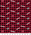 Wisconsin Badgers Flannel Fabric Checks