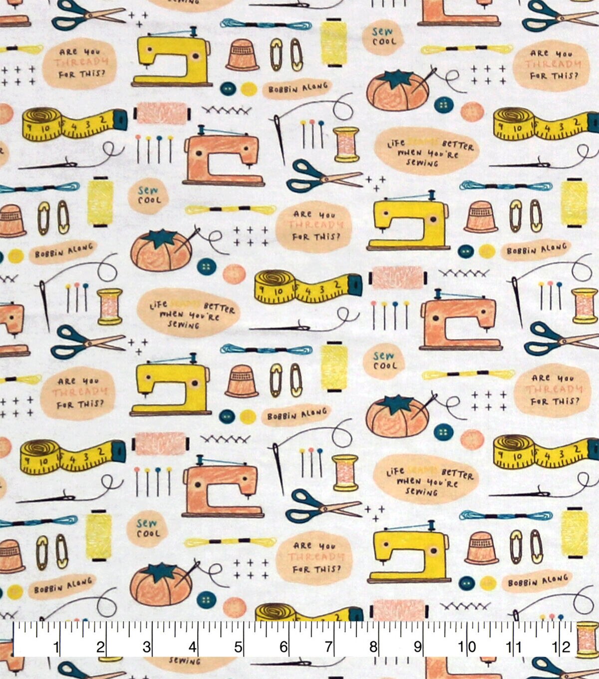 Sewing Icons Super Snuggle Flannel Fabric