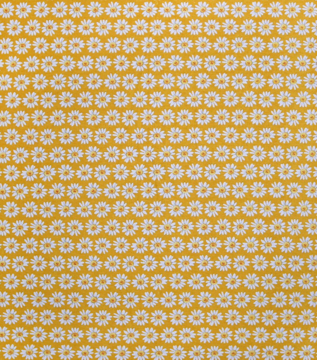 Daisy Yellow Super Snuggle Cotton Fabric