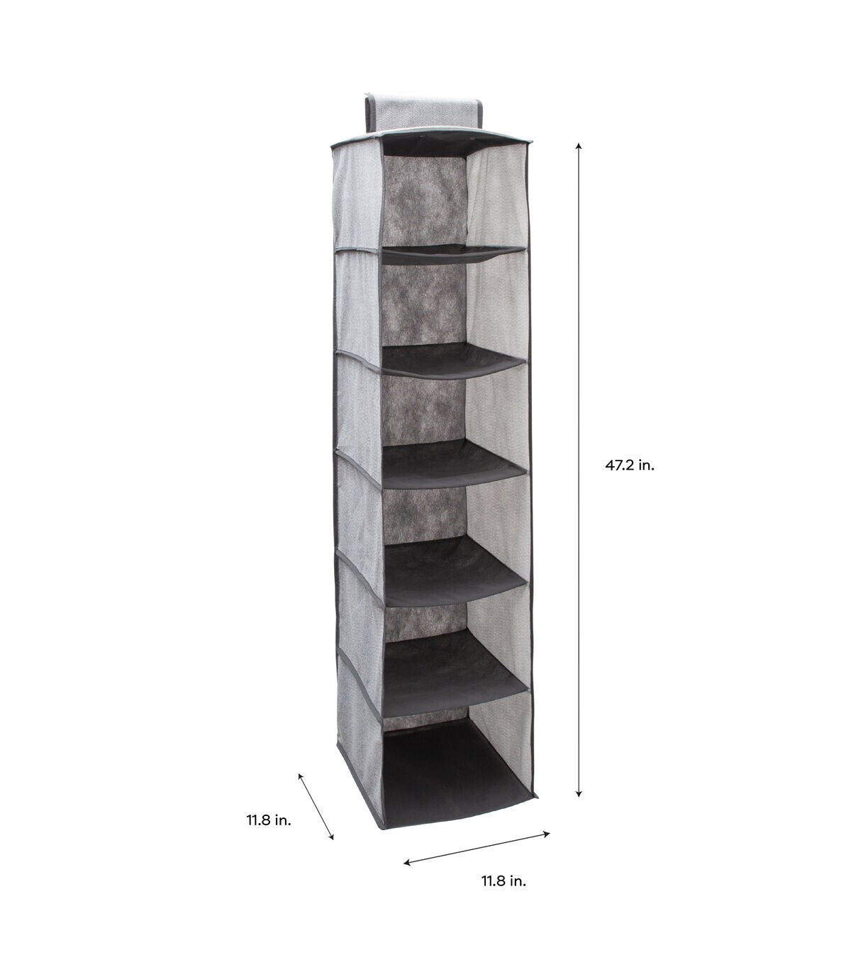 Simplify 47 Gray 6 Shelf Closet Organizer