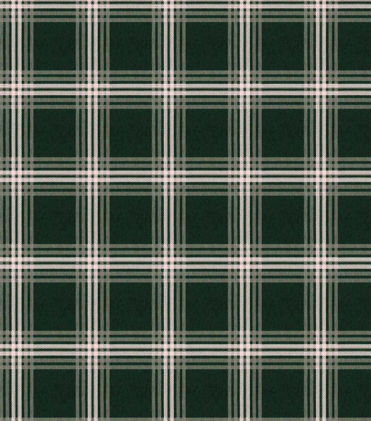 White & Green Plaid Super Snuggle Christmas Flannel Fabric