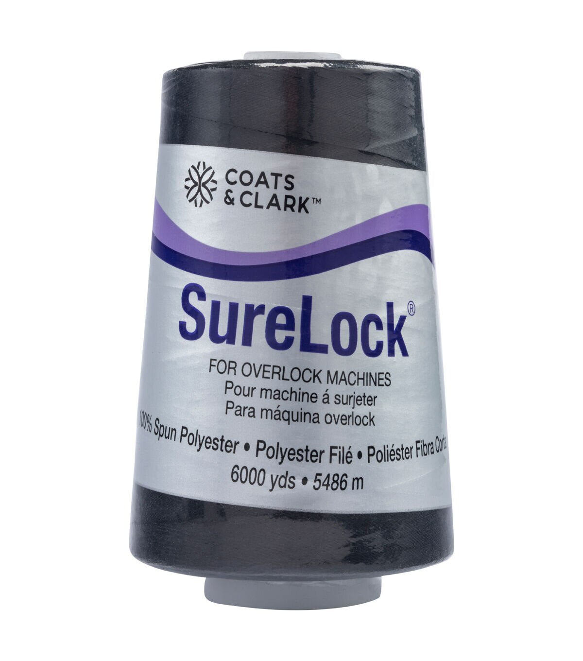 Surelock Spun Polyester 6000 YD Cone Black