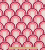 Pink Geometric Tonal Blizzard Fleece Fabric