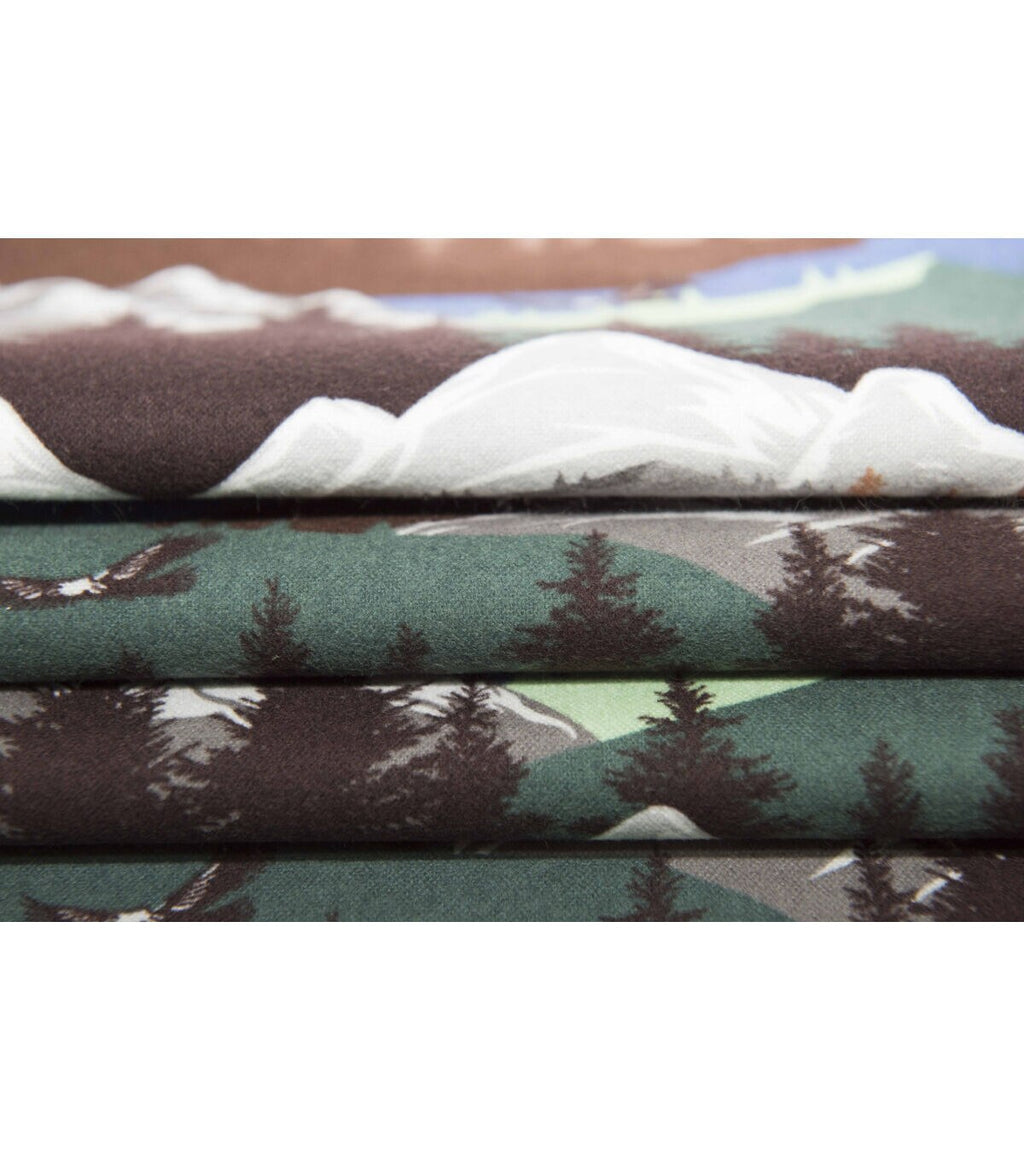 Super Snuggle Mountain Landscape Flannel Fabric
