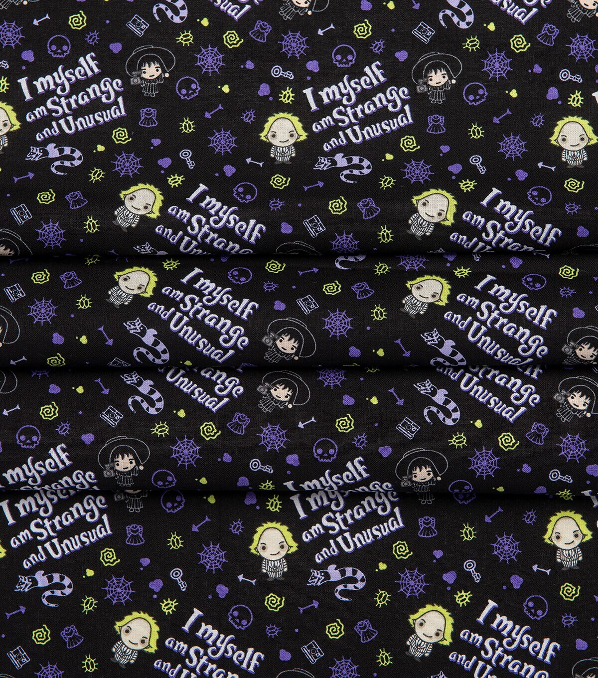 Beetlejuice Strange & Unusual Cotton Fabric