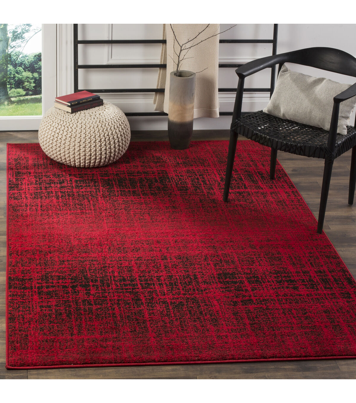 Safavieh Adirondack 116 Red / Black 4' X 6' Sm. Rectangle