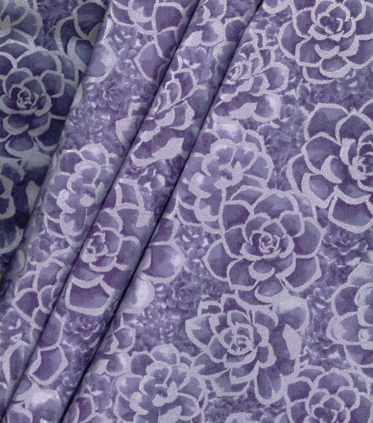 Pearlescent Purple Succulent Quilt Cotton Fabric by Keepsake Calico