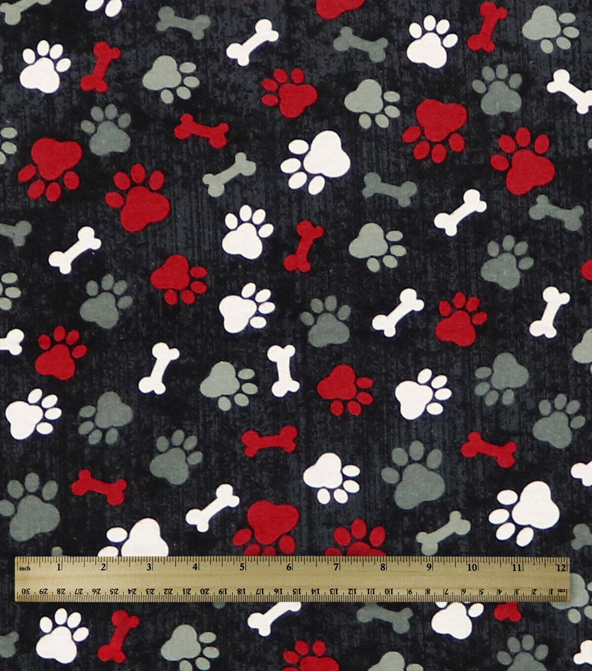 Paws & Bones Tossed Super Snuggle Flannel Fabric