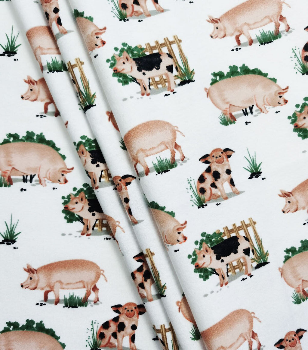 Pigs Super Snuggle Flannel Fabric