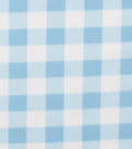 Blue Gingham Blizzard Fleece Fabric