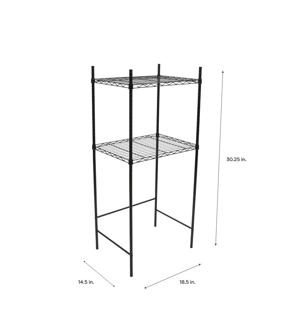 Organize It All 53 Black Fridge & Microwave Stand