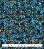 Skeleton Cat Super Snuggle Flannel Fabric