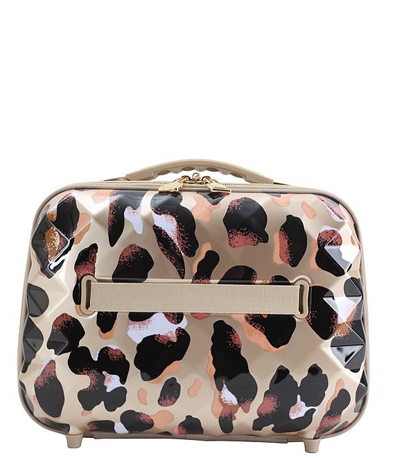 Savoir Collection Quilted Leopard Print Travel Beauty Case