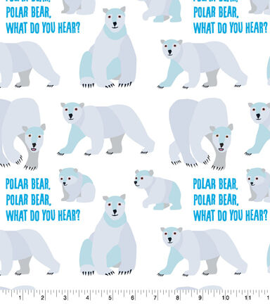 Eric Carle Polar Bear Classic Cotton Fabric
