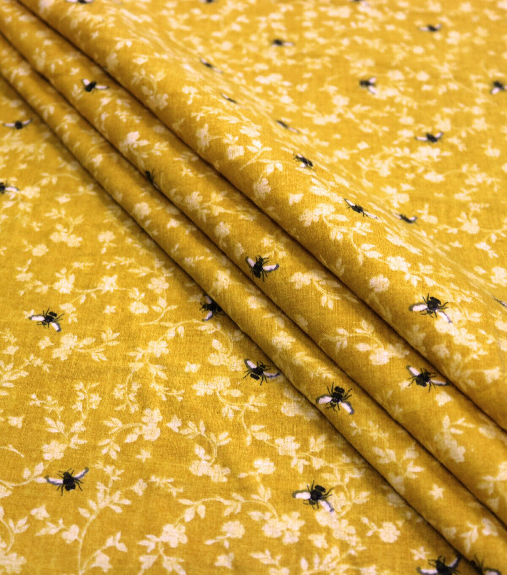 Bee Yellow 108 Wide Flannel Fabric