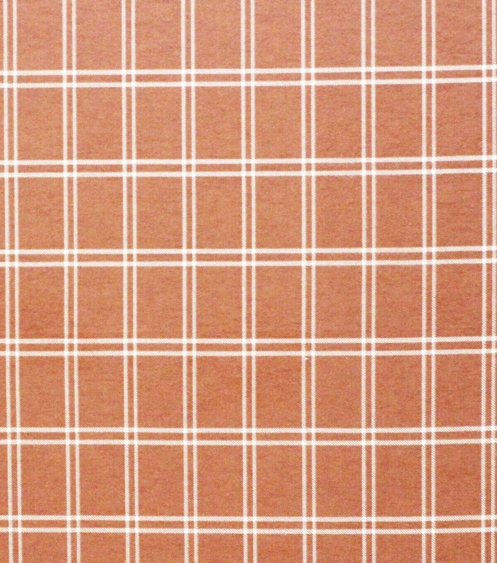 Super Snuggle Rust Plaid Flannel Fabric