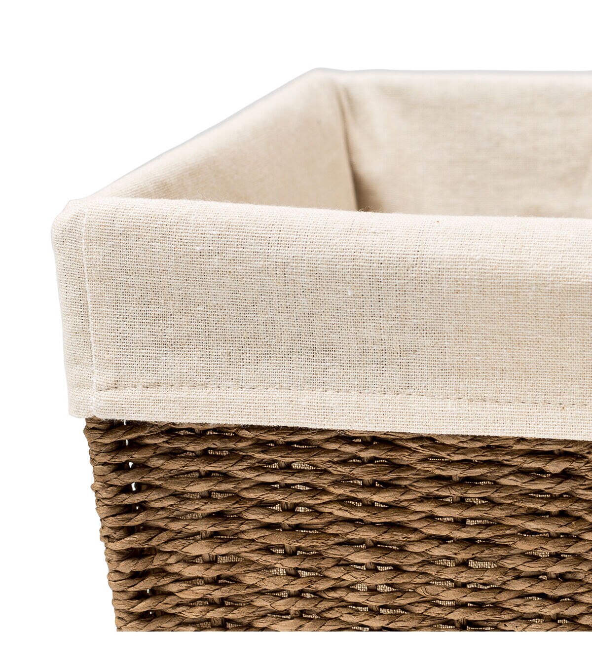 Honey Can Do 13 x 10 Brown Parchment Cord Basket With Liner