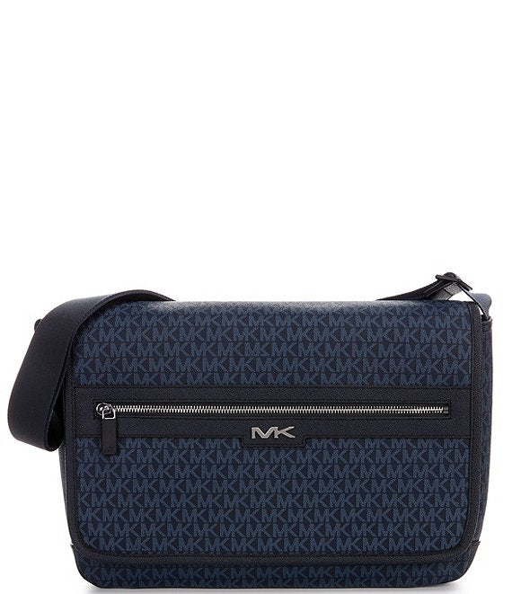 Malone Signature Logo Print Messenger Bag