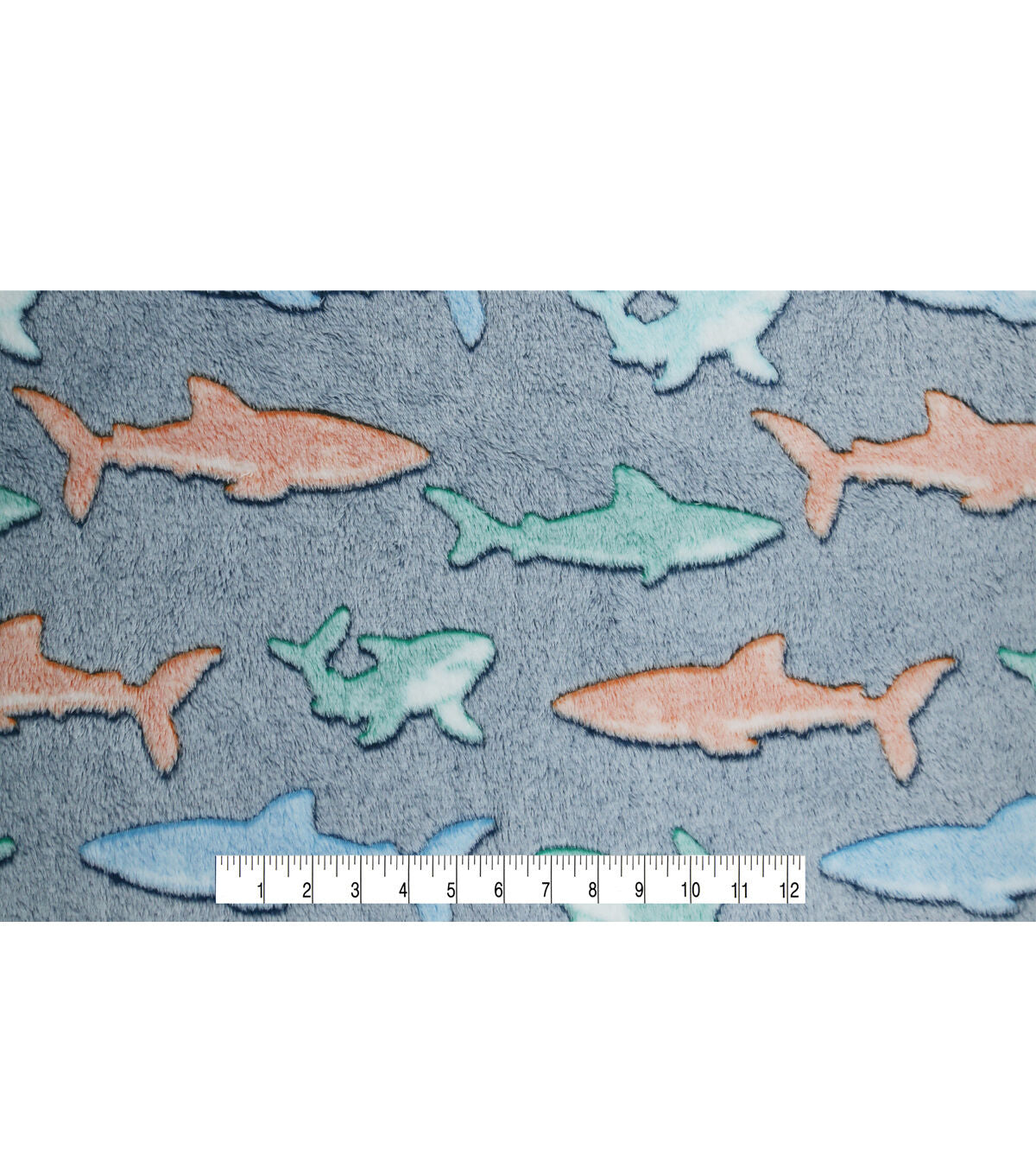 Sew Lush Shark Embossed Fleece Fabric