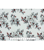 White Poinsettia Super Snuggle Flannel Fabric