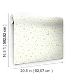 RoomMates Wallpaper Gold Twinkle Little Star