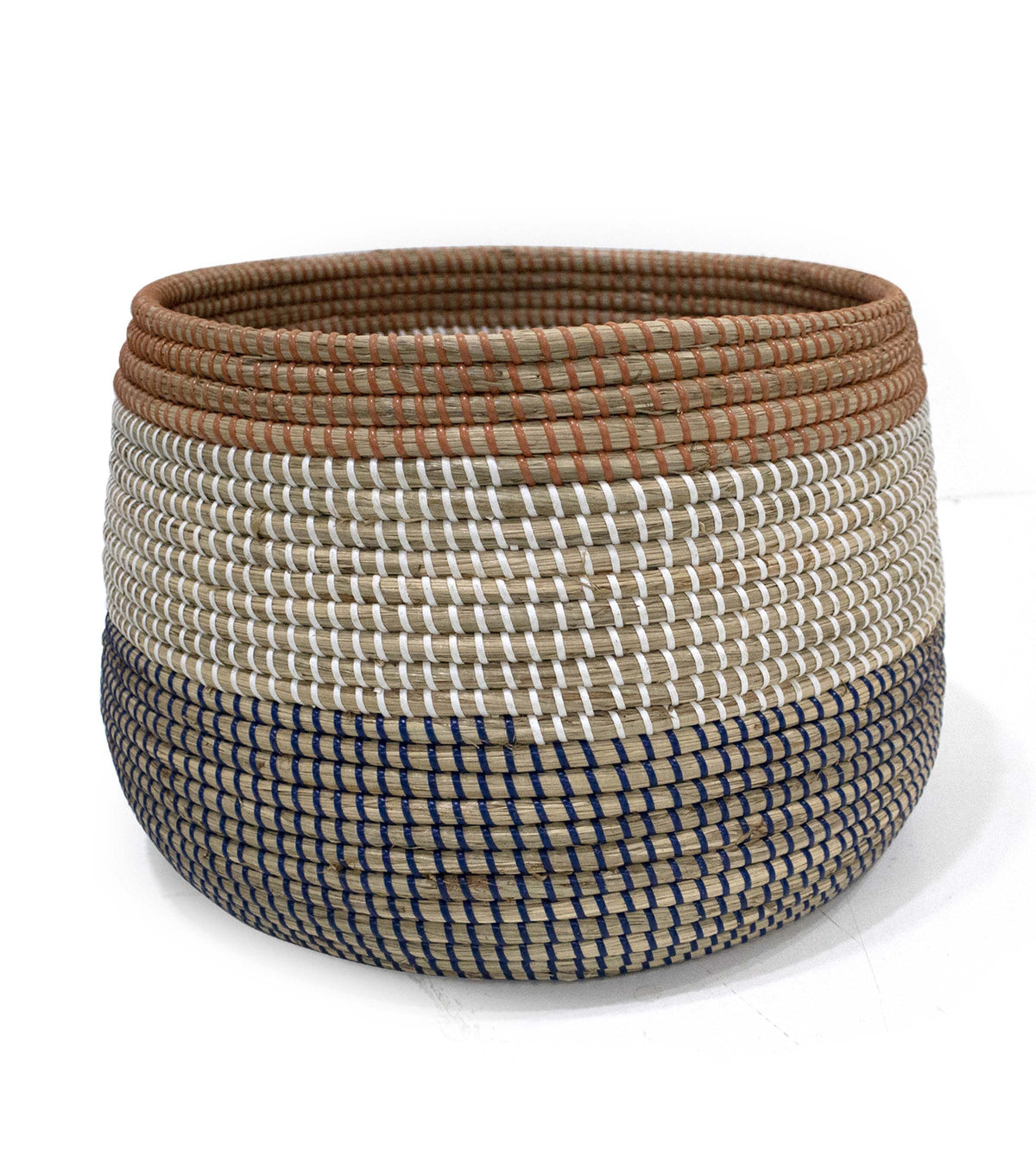 18 Striped Seagrass Woven Basket by Place & Time
