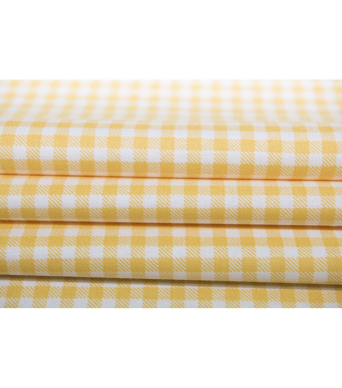 Yellow Gingham Quilt Cotton Fabric by Keepsake Calico