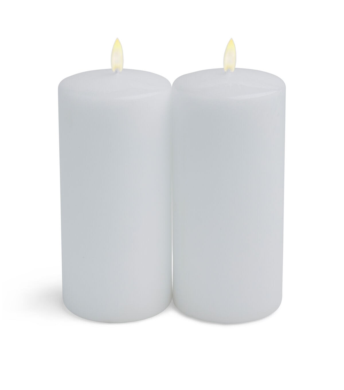 3 x 6 White Unscented Pillar Candles 2pk by Hudson 43