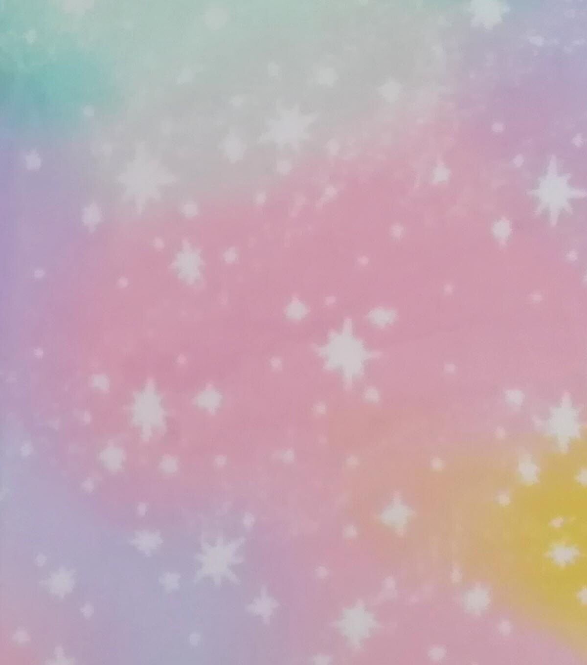 Soft & Minky Stars on Pastel Tie Dye Fleece Fabric