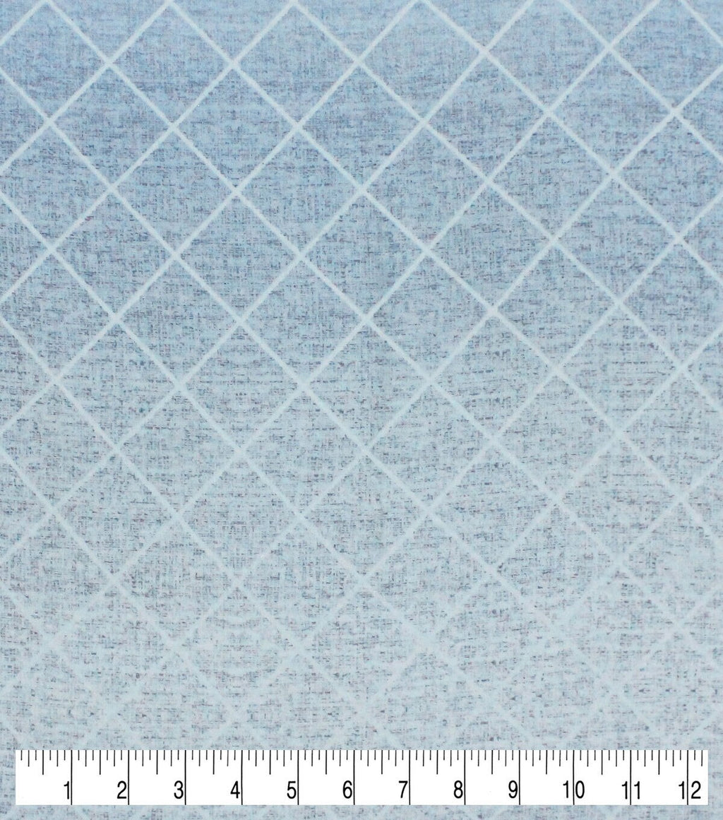 Grid Blue Super Snuggle Flannel Fabric