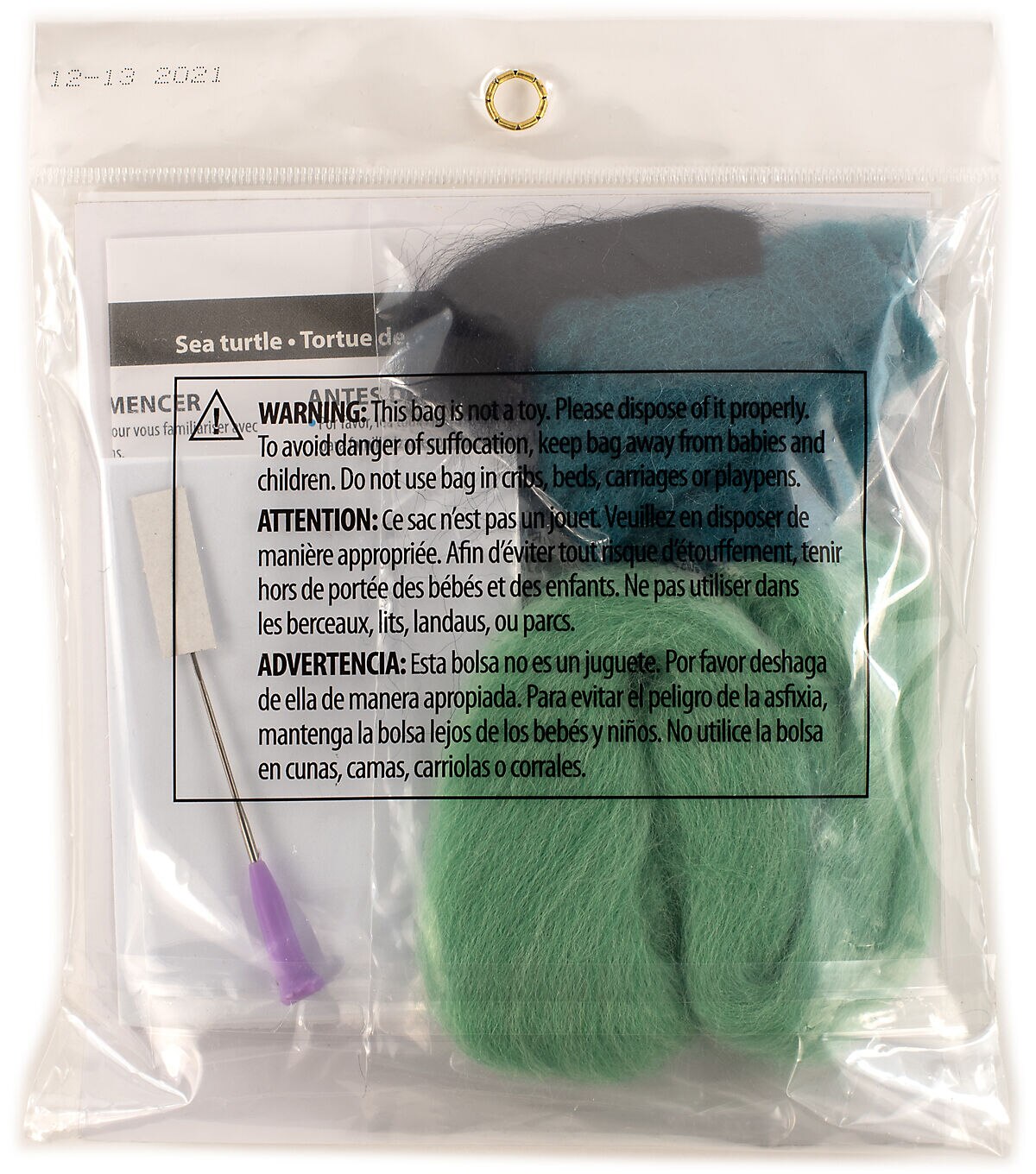 Dimensions 4.5 Sea Turtle Wool Roving Needle Felting Kit