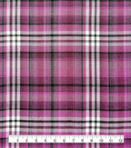 Purple Box Plaid Polyester Flannel Fabric