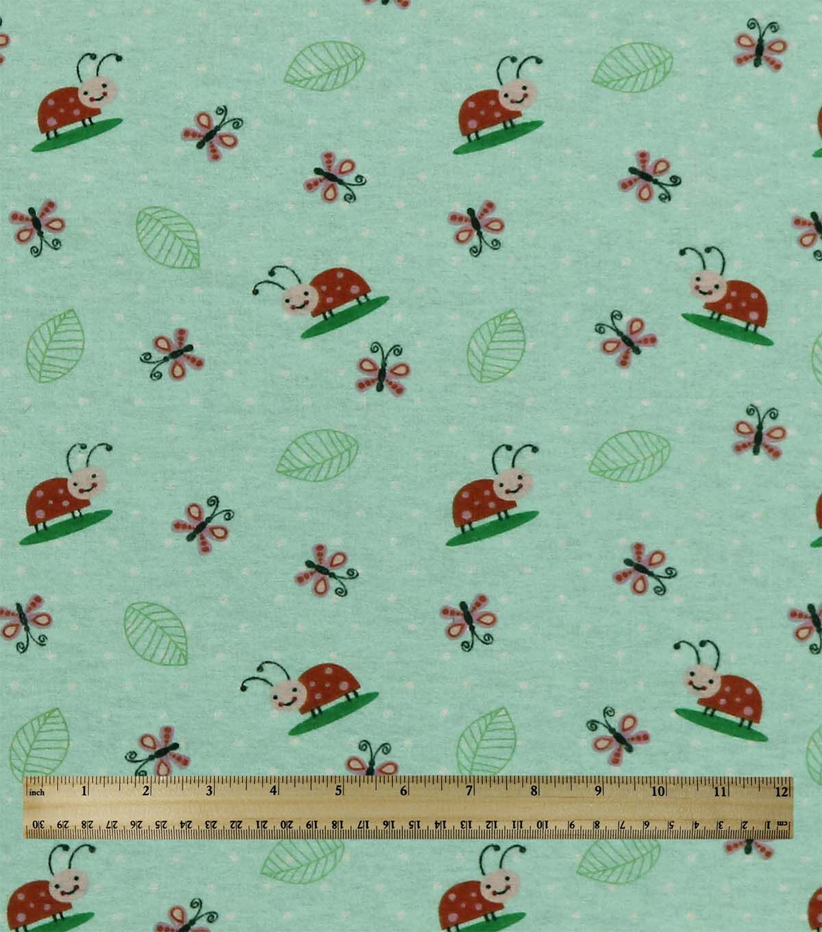 Blue Little Ladybugs Super Snuggle Flannel Fabric