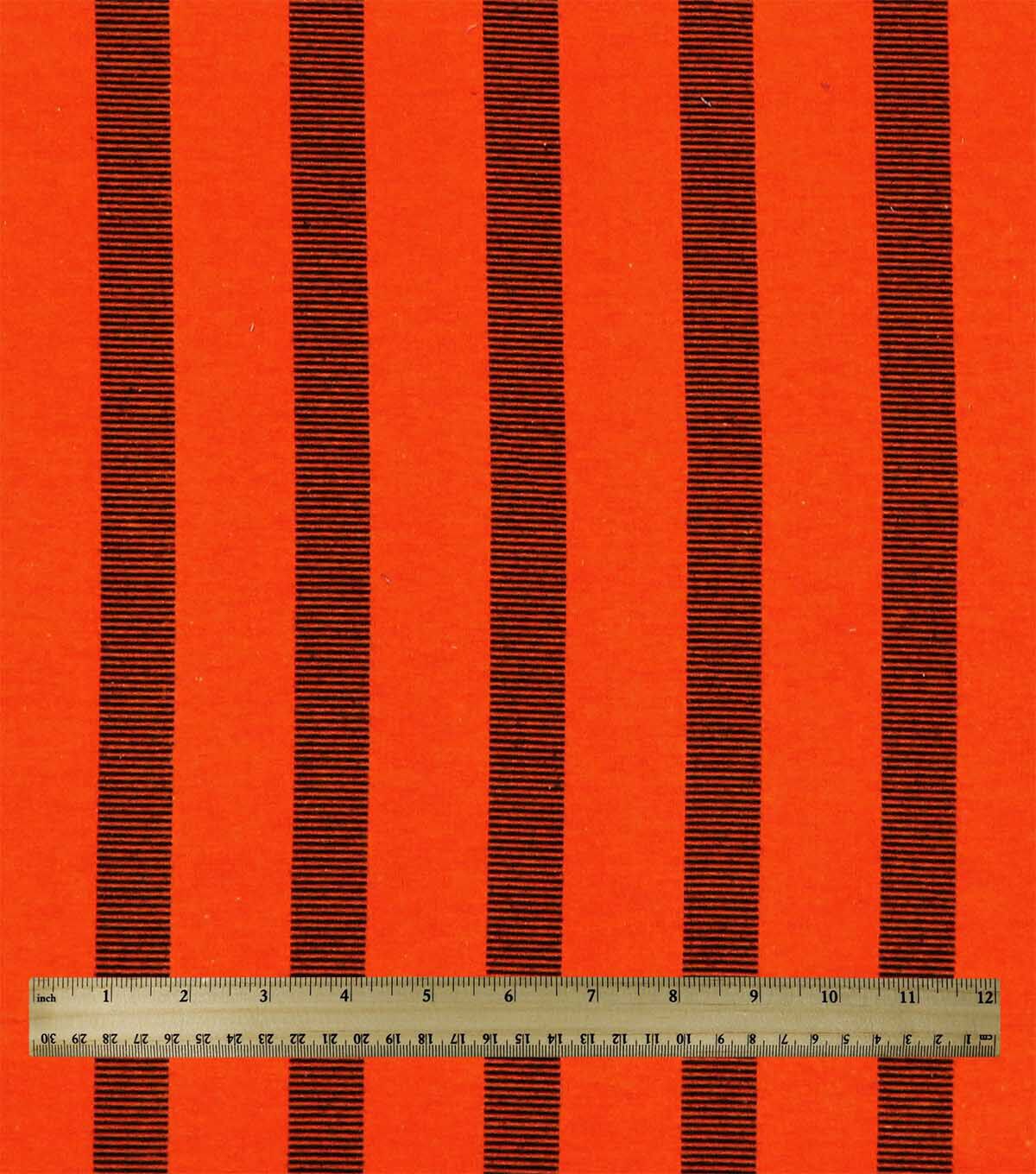 Orange & Brown Stripe Super Snuggle Flannel Fabric