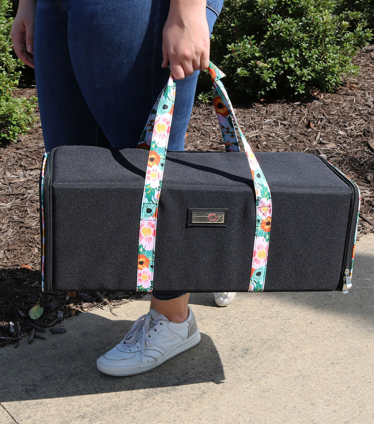 Everything Mary 22 Black & Floral Die Cut Machine Carrying Case