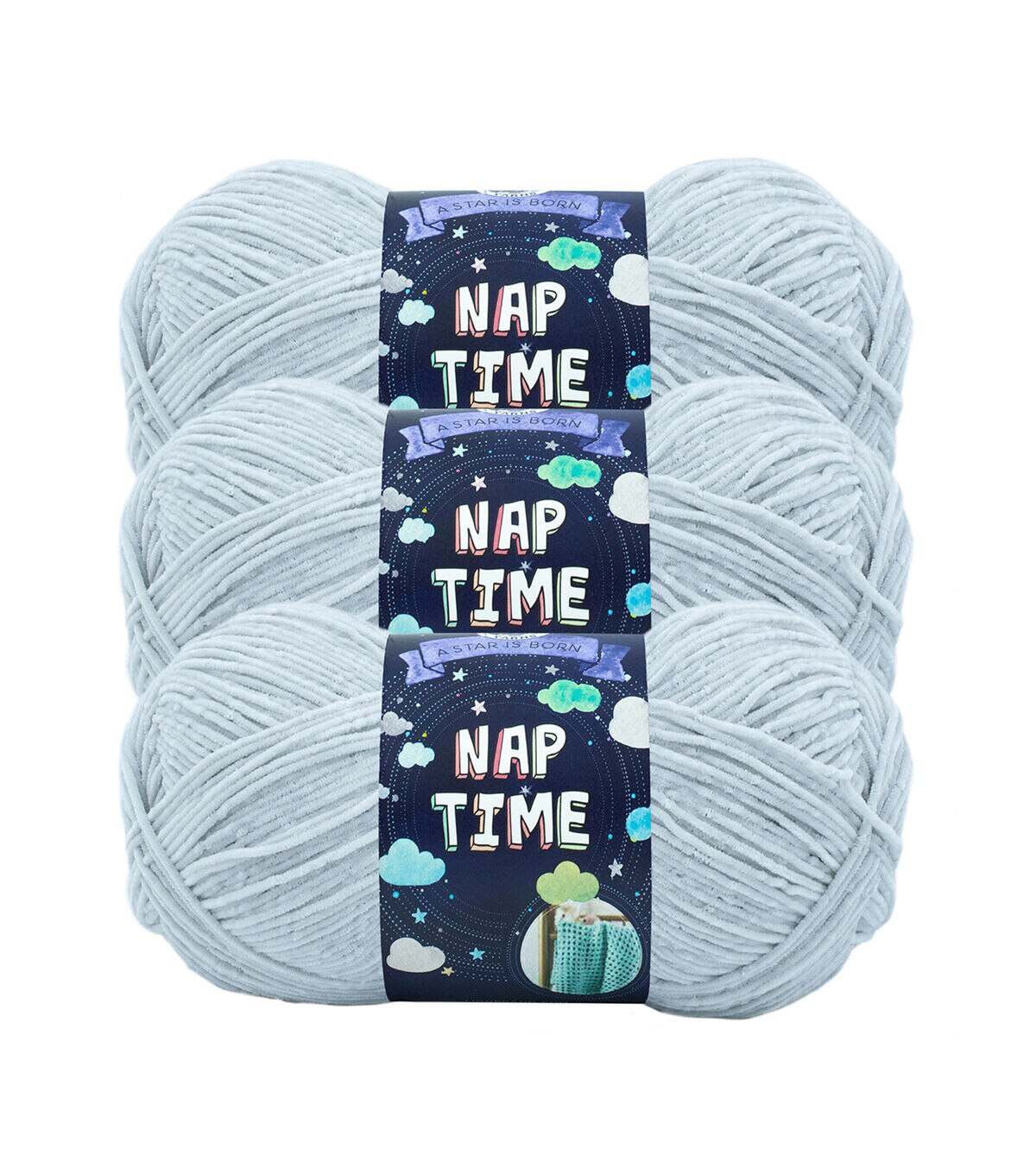Lion Brand Nap Time 306yds Worsted Polyester Yarn 3 Bundle