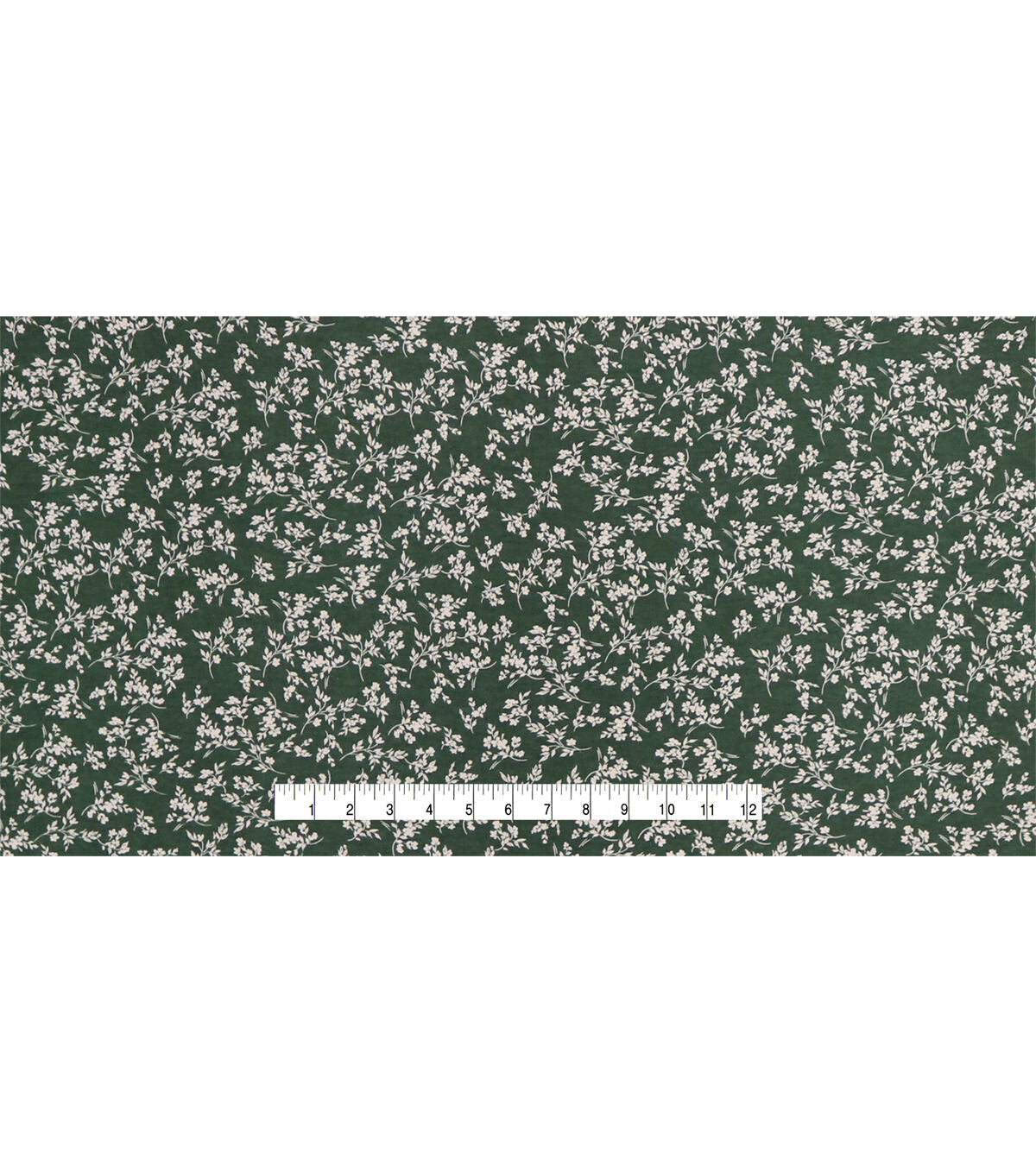 Floral Green 108 Wide Flannel Fabric