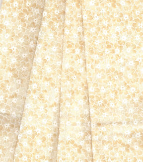 Cream Sundrenched Floral Cotton Fabric by Keepsake Calico